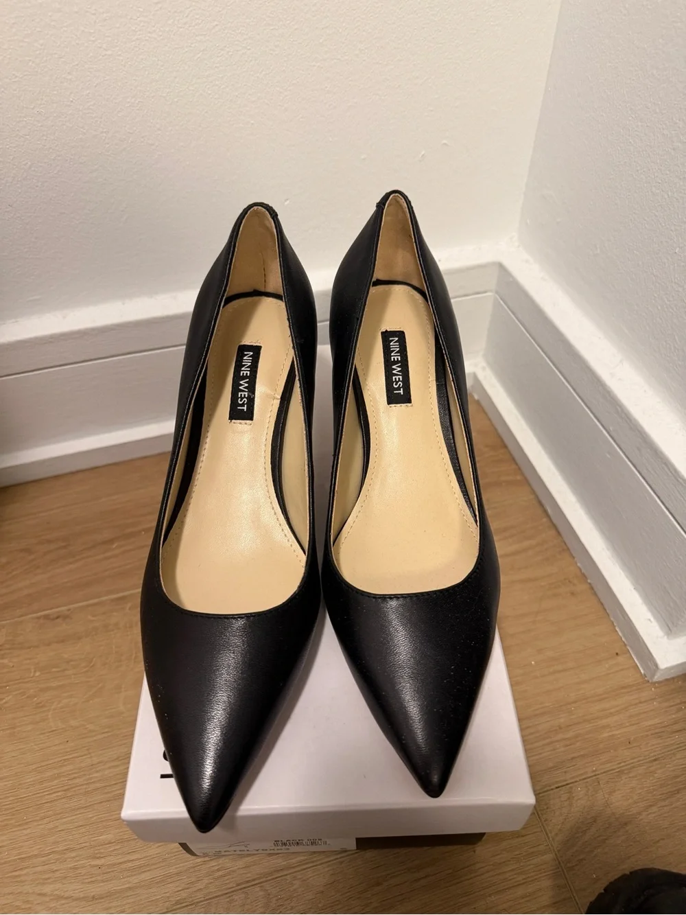 Nine West Black Arlene Pointy Toe Pumps